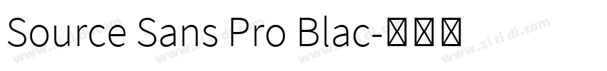 Source Sans Pro Blac字体转换